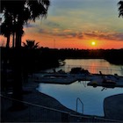 Another fantastic sunset over our pool and lake.